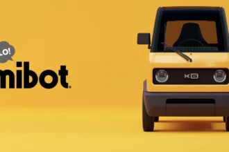 Small electric car 'mibot' by KG Motors for city navigation in Japan