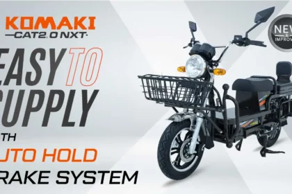 Komaki Electric CAT 2.0 eco electric utility scooter for city commuting.