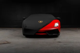 Red Lamborghini Gallardo luxury supercar with sleek design.