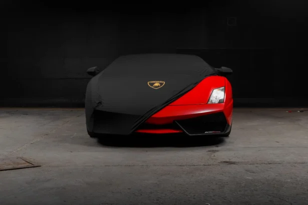 Red Lamborghini Gallardo luxury supercar with sleek design.