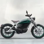 Royal Enfield Flying Flea and electric motorcycle displayed together.