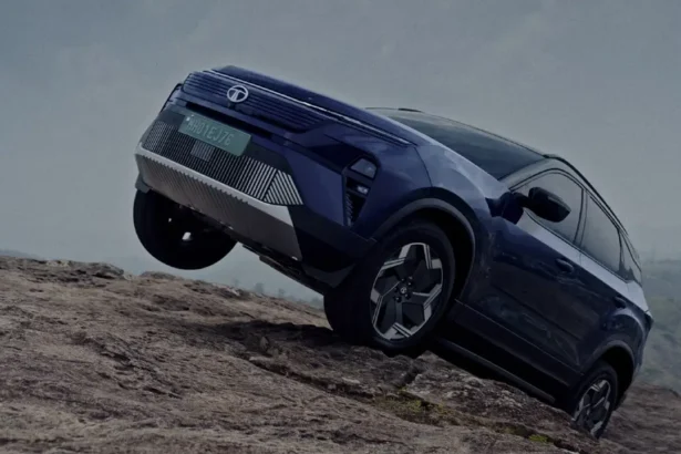 Electric Tata Harrier SUV with safety tech and long-range capability in India