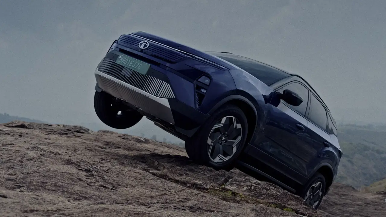 Electric Tata Harrier SUV with safety tech and long-range capability in India